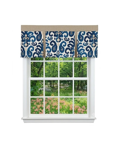 Rlf Home Tracy Pleated Window Valance 100% Cotton Rod Pocket