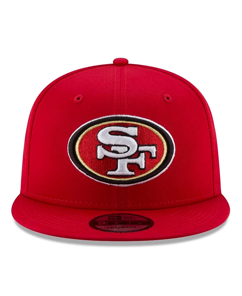 New Era Men's Scarlet San Francisco 49ers 80th Anniversary Side Patch 9FIFTY Snapback Hat