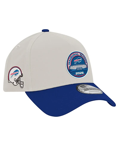 New Era Men's White/Royal Buffalo Bills Highmark Stadium Inaugural Season A-Frame 9FORTY Adjustable Hat