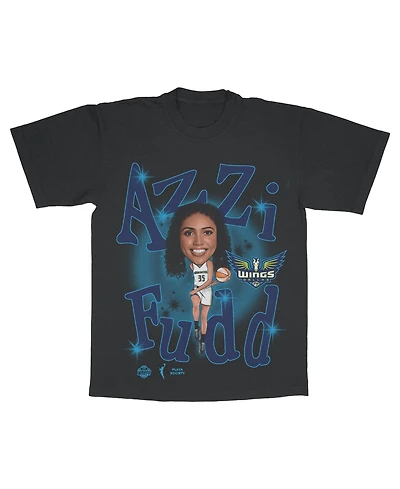 Playa Society Men's and Women's Azzi Fudd Black Dallas Wings Player T-Shirt