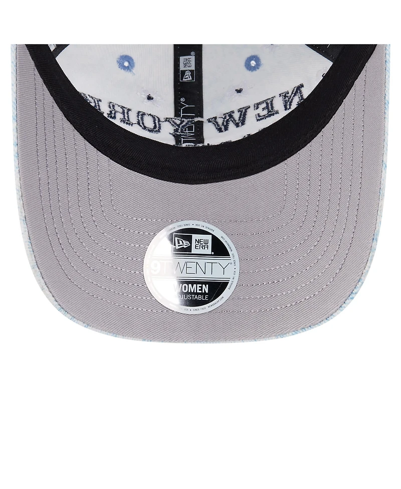 New Era Women's Light Blue New York Yankees Daisy All Over 9TWENTY Adjustable Hat