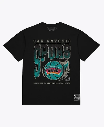 Mitchell & Ness Men's Black San Antonio Spurs Ball Out T-Shirt