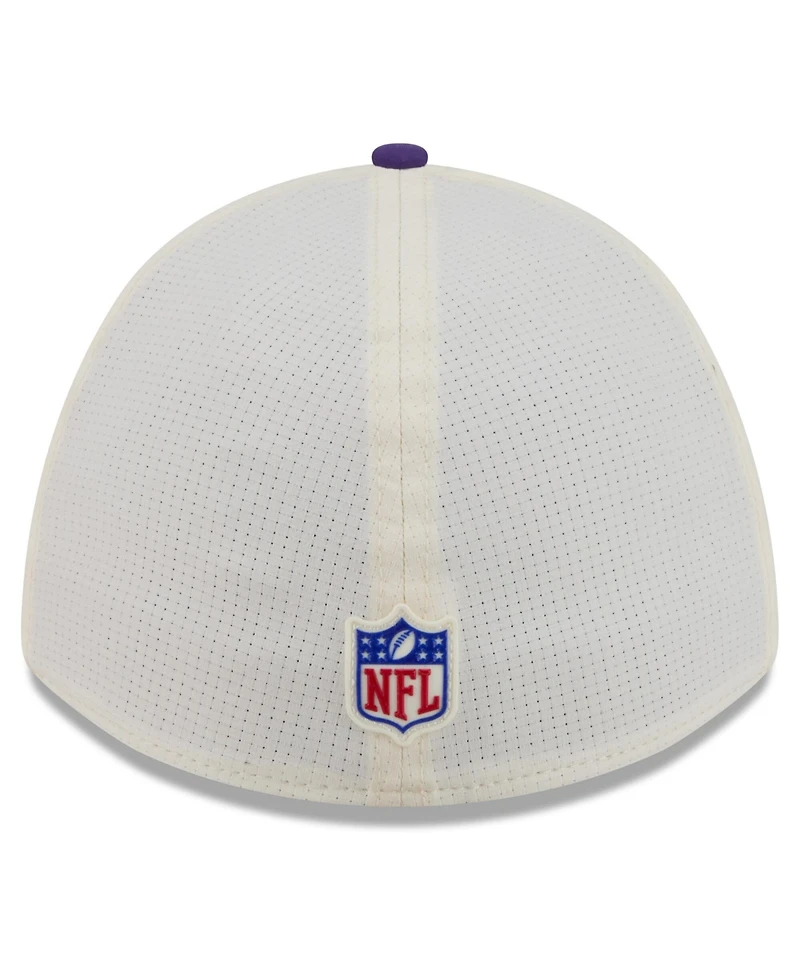 New Era Men's Cream/Purple Minnesota Vikings 2026 Nfl Training Camp 39THIRTY Flex Hat