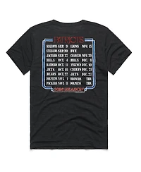 Homage Men's and Women's Charcoal New England Patriots 2026 Nfl Schedule Queen Tri-Blend T-Shirt