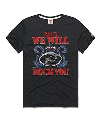 Homage Men's and Women's Charcoal Buffalo Bills 2026 Nfl Schedule Queen Tri-Blend T-Shirt