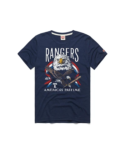 Homage Men's Navy Texas Rangers America's Pastime Tri-Blend T-Shirt