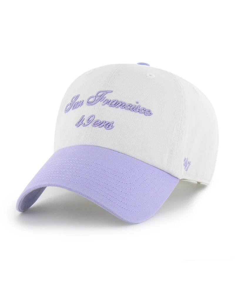 47 Brand Women's White San Francisco 49ers Gelato Two-Tone Clean Up Adjustable Hat