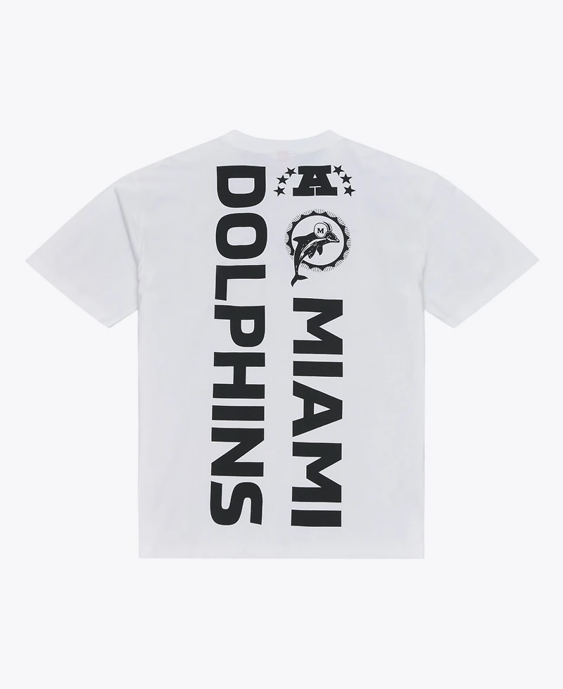 Mitchell & Ness Men's White Miami Dolphins Monochrome T-Shirt
