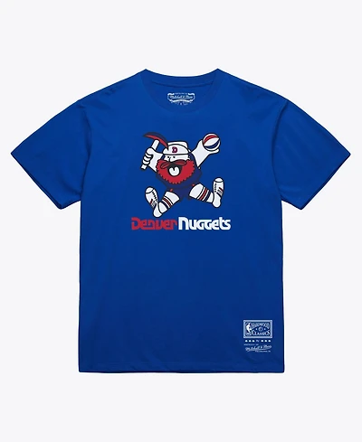 Mitchell & Ness Men's and Women's Royal Denver Nuggets Hardwood Classics Arch T-Shirt