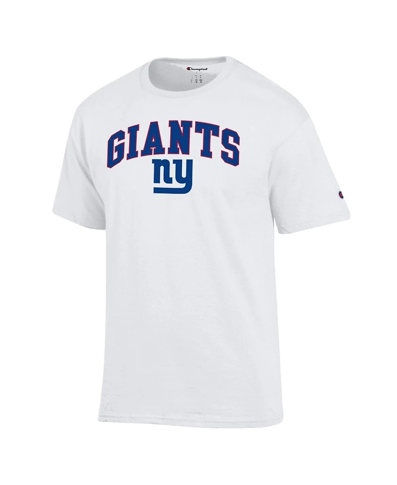 Champion Men's White New York Giants Arch Over Logo T-Shirt
