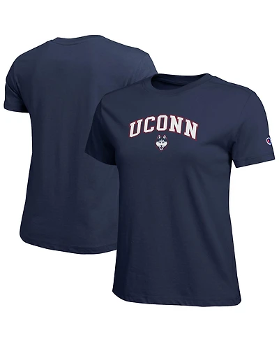 Champion Women's Navy UConn Huskies Arched Over Logo T-Shirt