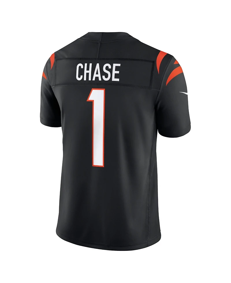 Nike Men's Ja'Marr Chase Black Cincinnati Bengals Vapor F.u.s.e. Stitched Limited Jersey