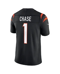 Nike Men's Ja'Marr Chase Black Cincinnati Bengals Vapor F.u.s.e. Stitched Limited Jersey