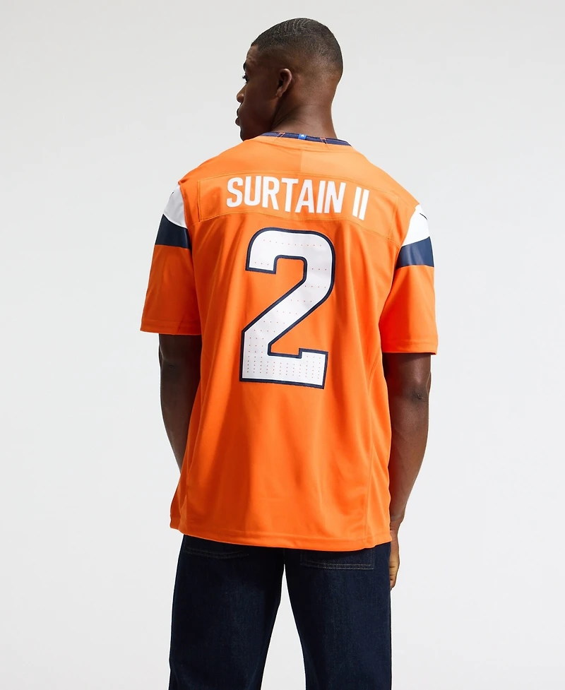 Nike Men's Patrick Surtain Ii Orange Denver Broncos Vapor F.u.s.e. Stitched Limited Jersey