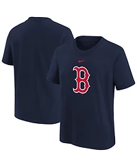 Nike Big Boys and Girls Navy Boston Red Sox Large Logo T-Shirt