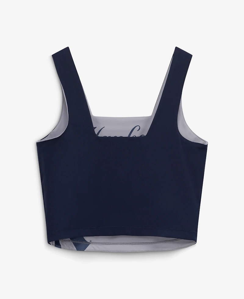 New Era Women's Navy New York Yankees Reversible Cropped Sport Classics Tank Top
