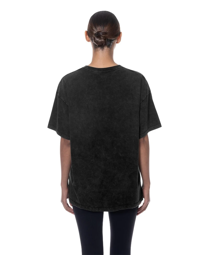 New Era Women's Black La 2028 Summer Mineral Wash Oversized T-Shirt