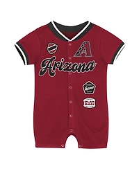 Outerstuff Baby Boys and Girls Red Arizona Diamondbacks Pinch Coverall Shorts