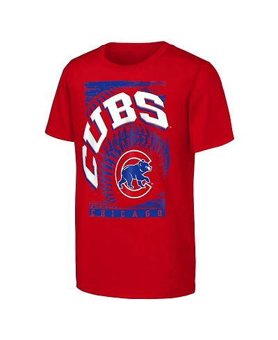 Outerstuff Big Boys and Girls Red Chicago Cubs Speed Pitch T-Shirt