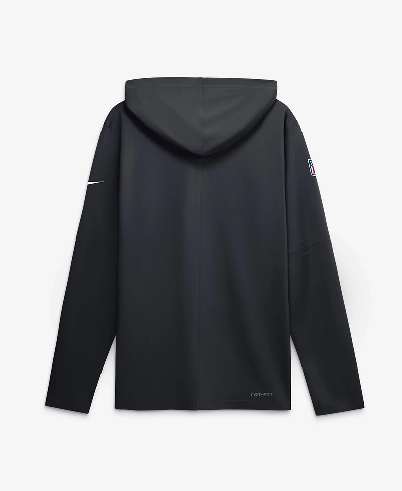 Nike Men's Navy Houston Texans Sideline Dri-fit Long Sleeve Hooded T-Shirt