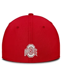 Nike Men's Scarlet Ohio State Buckeyes Rise On-Field SwooshFlex Dri-fit Flex Hat