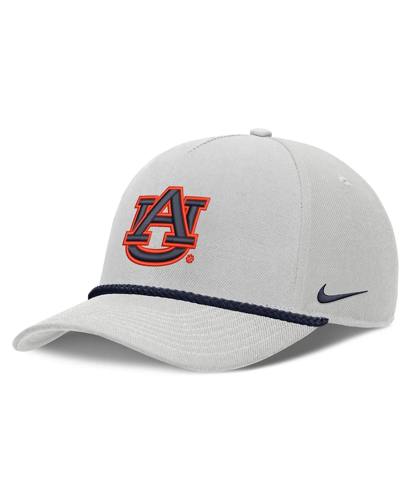 Nike Men's and Women's Gray Auburn Tigers Rope Rise Adjustable Hat