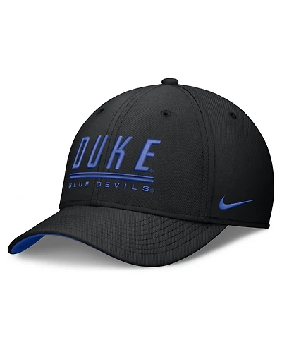 Nike Men's Black Duke Blue Devils Game Day Rise Swooshflex Hat