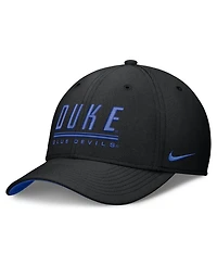 Nike Men's Black Duke Blue Devils Game Day Rise Swooshflex Hat