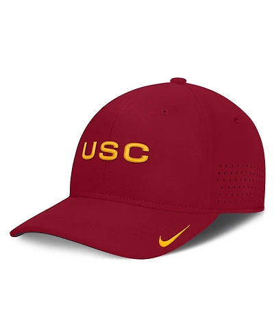 Nike Men's Crimson Usc Trojans Gameday Aerobill Swooshflex Dri-fit Hat