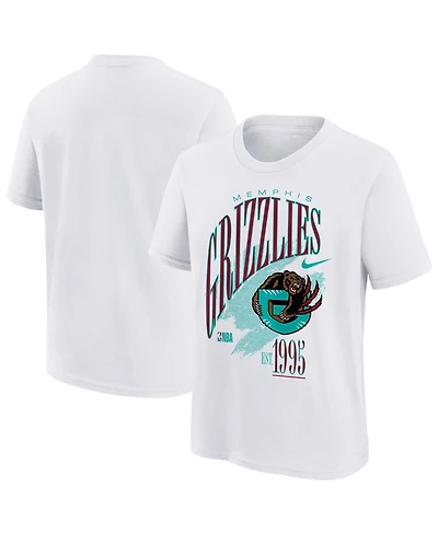 Nike Big Boys and Girls White Memphis Grizzlies Hardwood Classics Champs Max90 T-Shirt