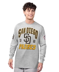Starter Men's 2-pack Heather Gray/Brown San Diego Padres Long Sleeve Short T-Shirt