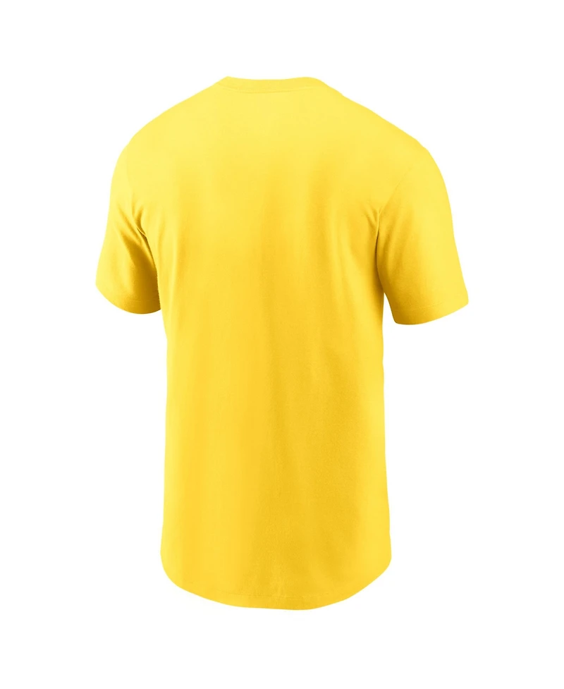 Nike Men's Gold Los Angeles Rams Primetime Wordmark Essential T-Shirt