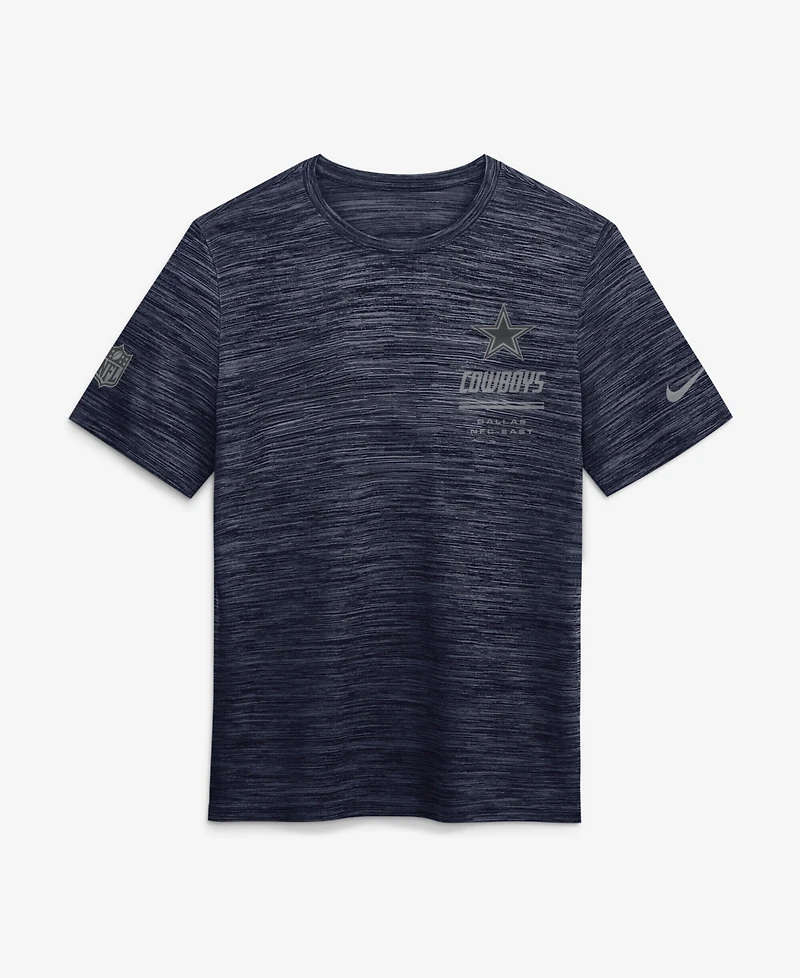 Nike Men's Navy Dallas Cowboys Sideline Double Covered Dri-fit Velocity T-Shirt