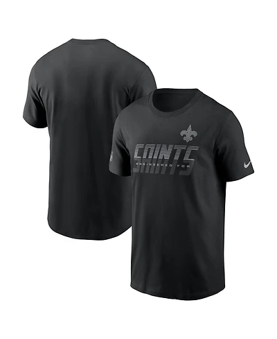 Nike Men's Black New Orleans Saints Sideline Dri-fit T-Shirt