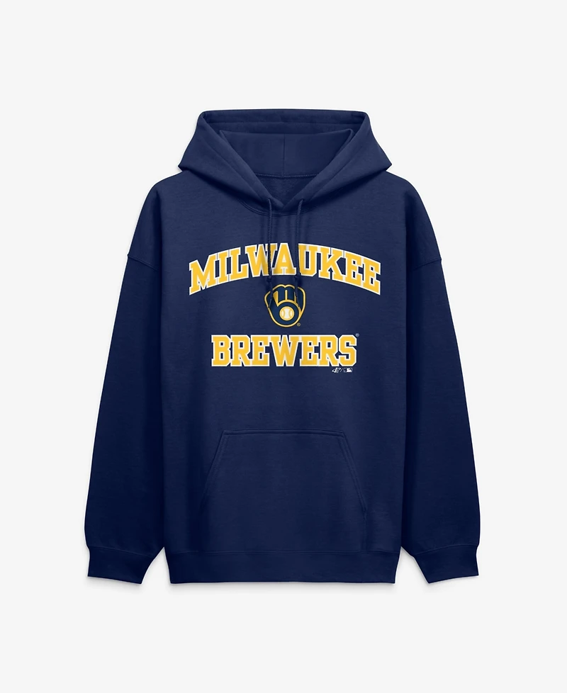 Logo Athletic Men's Navy Milwaukee Brewers Heart Soul Hoodie