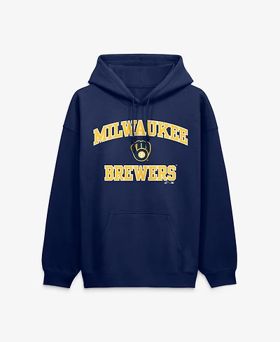 Logo Athletic Men's Navy Milwaukee Brewers Heart Soul Hoodie
