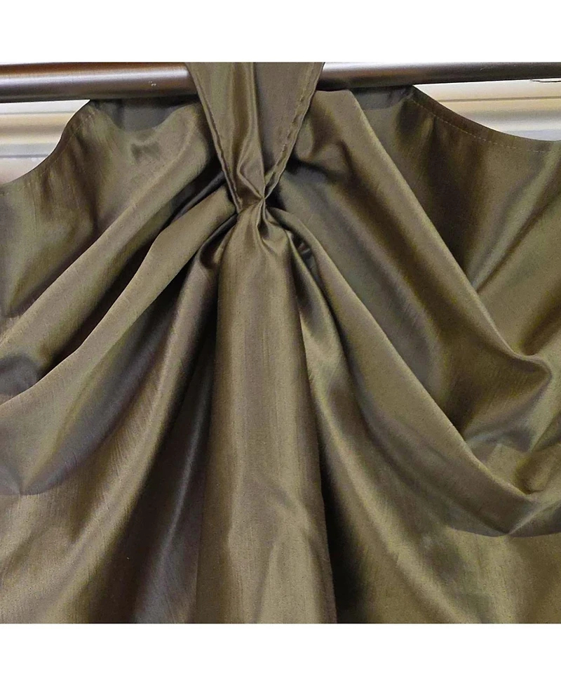 Rlf Home Soft Rayon 3-s Victory Swag Window Valance 100% Cotton Tab Top