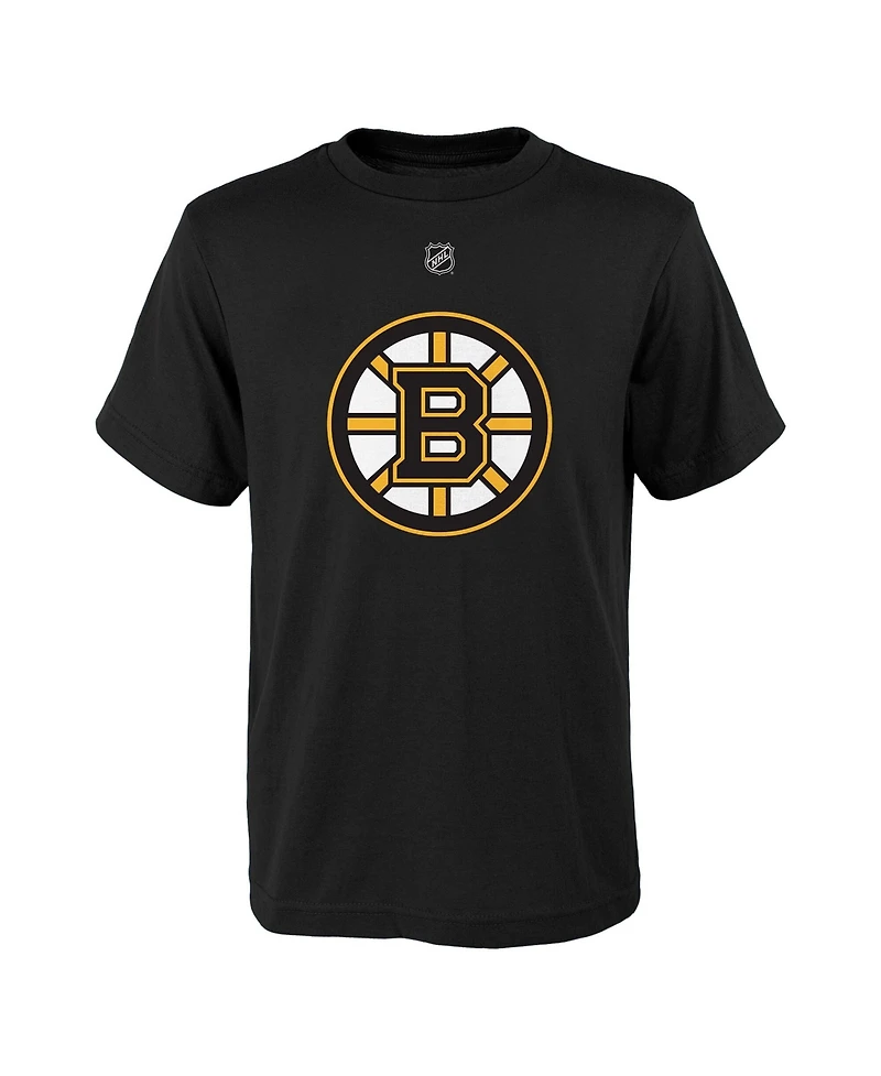 Outerstuff Big Boys and Girls David Pastrnak Black Boston Bruins Player Name Number T-Shirt