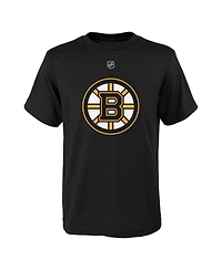 Outerstuff Big Boys and Girls David Pastrnak Black Boston Bruins Player Name Number T-Shirt