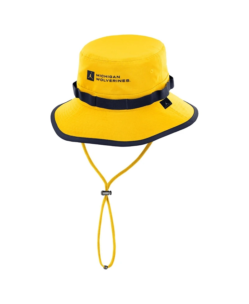 Jordan Men's Gold Michigan Wolverines 2026 Sideline Apex Boonie Bucket Hat