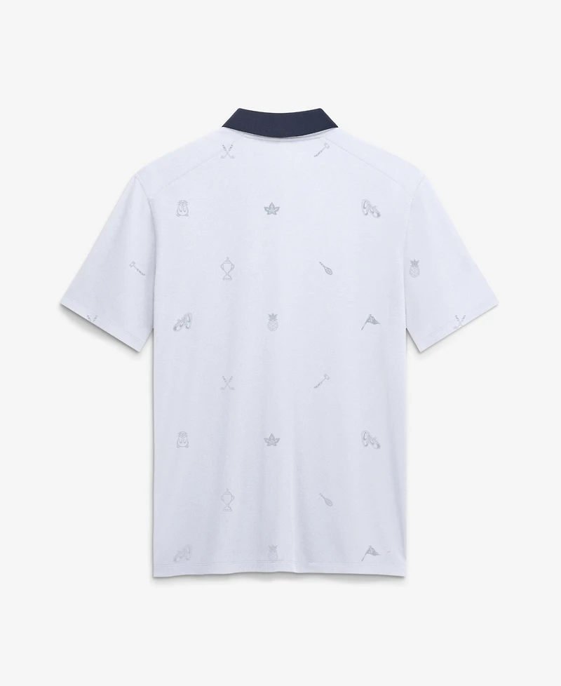 Jordan Men's White Michigan Wolverines Vapor Pattern Dri-fit Polo Shirt