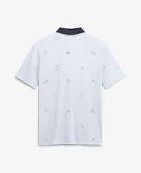 Jordan Men's White Michigan Wolverines Vapor Pattern Dri-fit Polo Shirt
