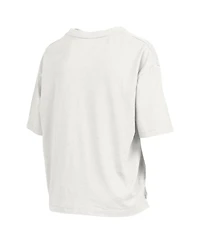 Pressbox Women's White Georgia Bulldogs Motley Crew Bishop Waist Length Oversized Slub T-Shirt