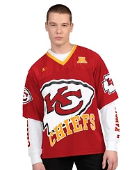 Starter Men's Red/White Kansas City Chiefs Short Sleeve Long T-Shirt