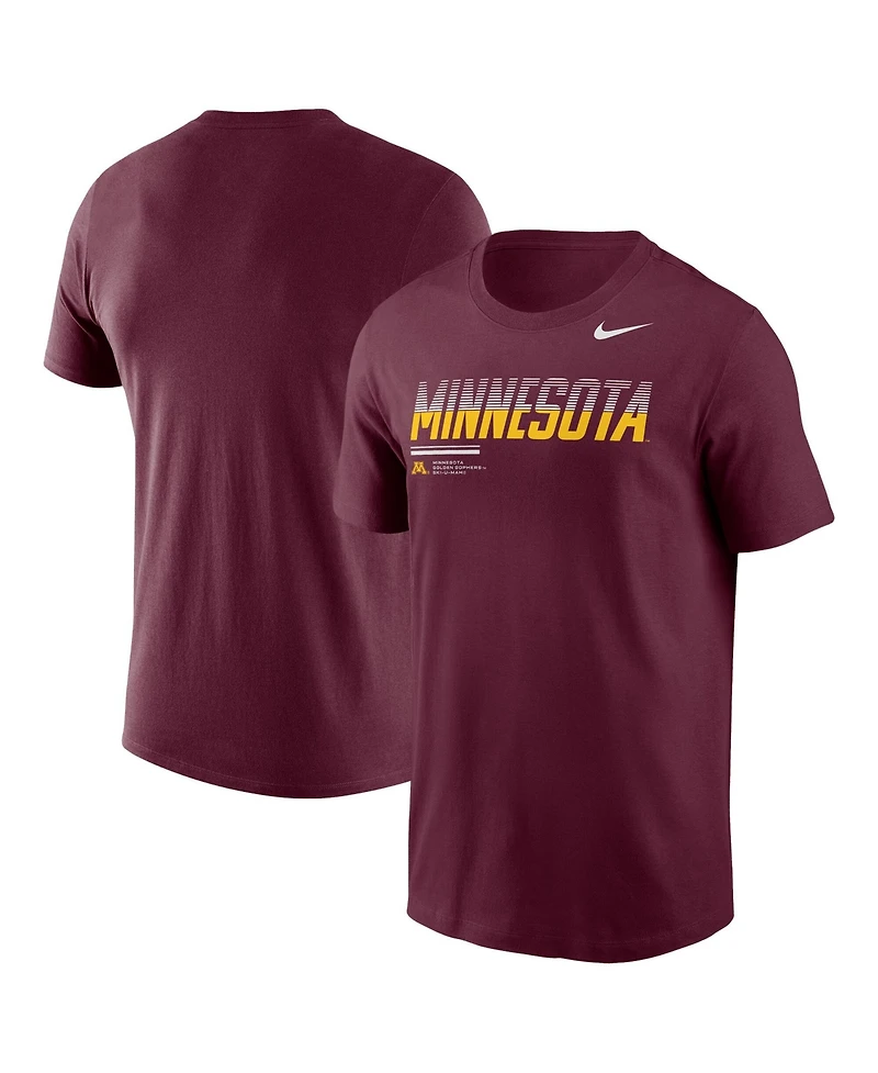 Nike Men's Maroon Minnesota Golden Gophers 2026 Sideline Wordmark Legend Dri-fit T-Shirt