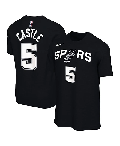 Nike Men's and Women's Stephon Castle Black San Antonio Spurs Name Number T-Shirt