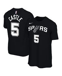 Nike Men's and Women's Stephon Castle Black San Antonio Spurs Name Number T-Shirt