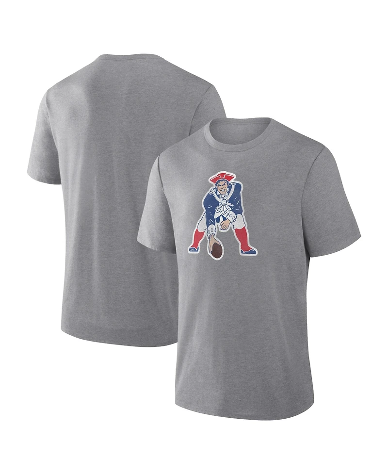 Fanatics Men's Heather Gray New England Patriots Heritage Tribute Tri-Blend T-Shirt