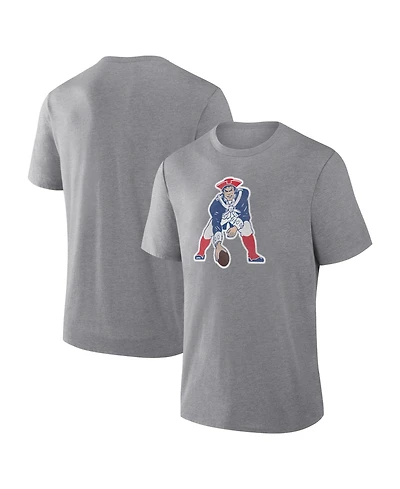 Fanatics Men's Heather Gray New England Patriots Heritage Tribute Tri-Blend T-Shirt
