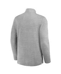 Fanatics Men's Heather Gray Buffalo Bills Clutch Quarter-Zip Pullover Sweatshirt